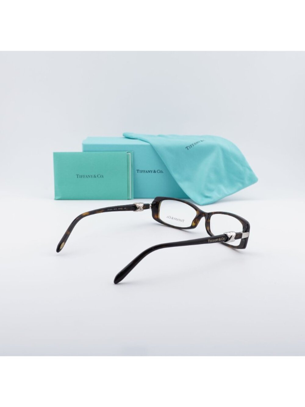 Tiffany & Co TF2016 8015 Eyeglasses Havana 53mm Rectangle Frame - Picture 9 of 9